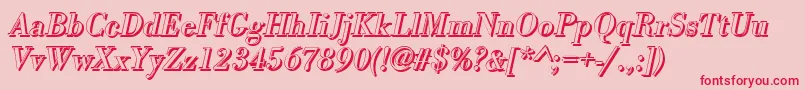 BodonishItalic Font – Red Fonts on Pink Background