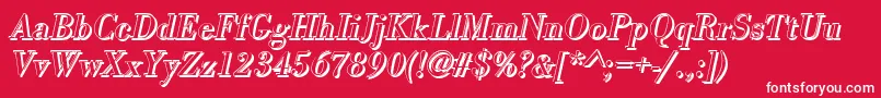 BodonishItalic Font – White Fonts on Red Background