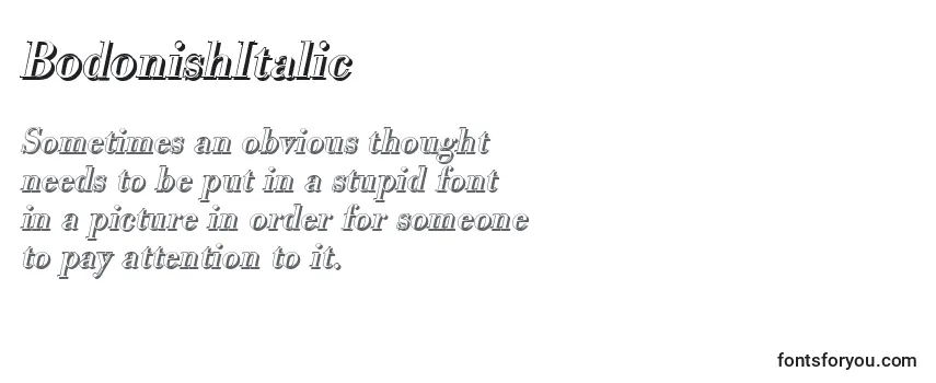 Review of the BodonishItalic Font