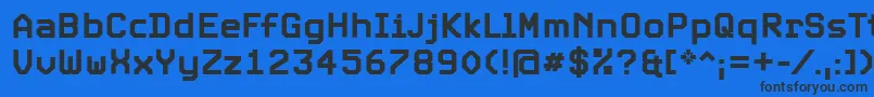 ExpoBold-Schriftart – Schwarze Schriften auf blauem Hintergrund