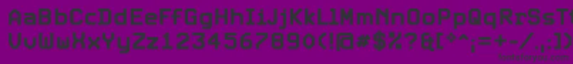 Czcionka ExpoBold – czarne czcionki na fioletowym tle