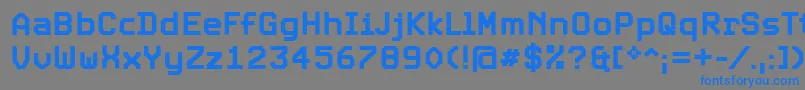 フォントExpoBold – 灰色の背景に青い文字