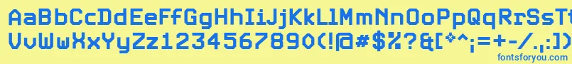 Шрифт ExpoBold – синие шрифты на жёлтом фоне