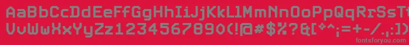 Czcionka ExpoBold – szare czcionki na czerwonym tle