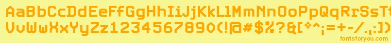 ExpoBold Font – Orange Fonts on Yellow Background