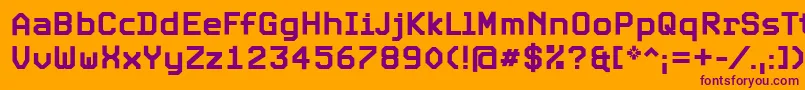 ExpoBold Font – Purple Fonts on Orange Background