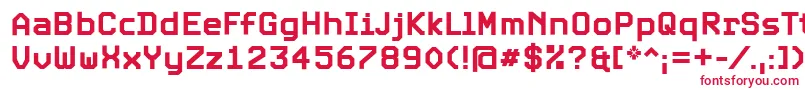 フォントExpoBold – 白い背景に赤い文字