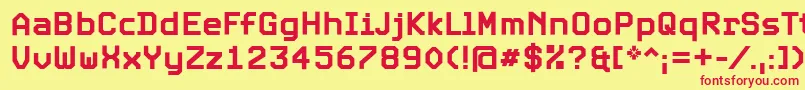 ExpoBold Font – Red Fonts on Yellow Background