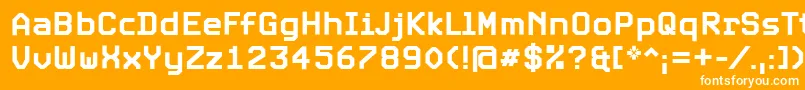 Czcionka ExpoBold – białe czcionki na pomarańczowym tle