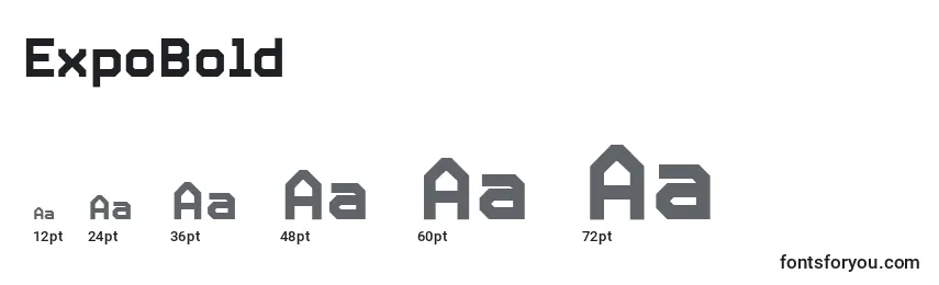 ExpoBold Font Sizes