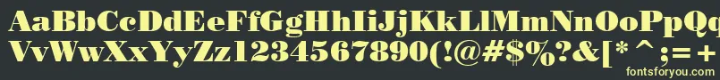 PosterBodoniBt Font – Yellow Fonts on Black Background