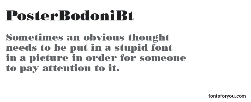 Review of the PosterBodoniBt Font