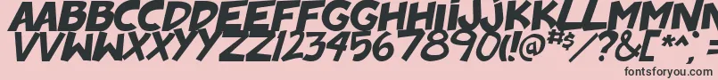 BadonkADonk2Italic Font – Black Fonts on Pink Background