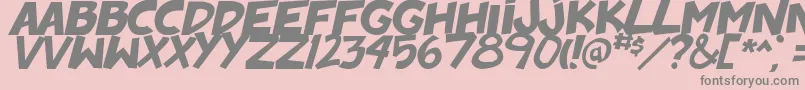 BadonkADonk2Italic Font – Gray Fonts on Pink Background