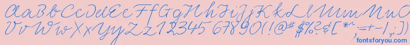 fuente LinotypeElisaRegular – Fuentes Azules Sobre Fondo Rosa