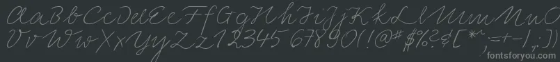 LinotypeElisaRegular Font – Gray Fonts on Black Background