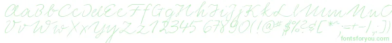 LinotypeElisaRegular-Schriftart – Grüne Schriften