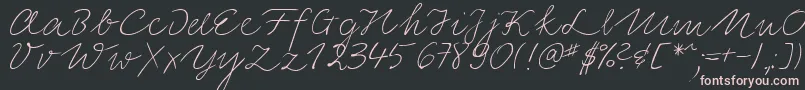 LinotypeElisaRegular-Schriftart – Rosa Schriften auf schwarzem Hintergrund