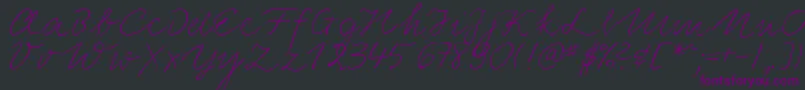 LinotypeElisaRegular-Schriftart – Violette Schriften auf schwarzem Hintergrund