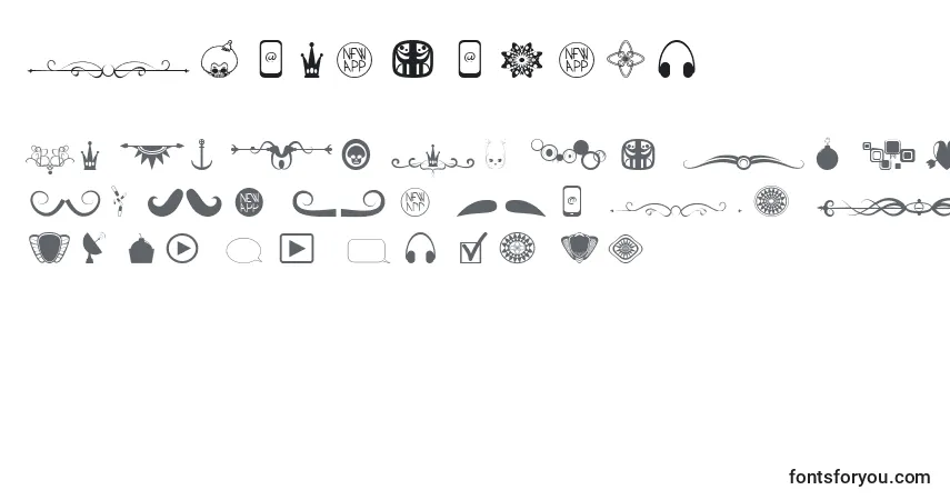 Шрифт Ornamentmix – алфавит, цифры, специальные символы