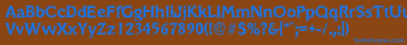 VeracruzrandomBold Font – Blue Fonts on Brown Background