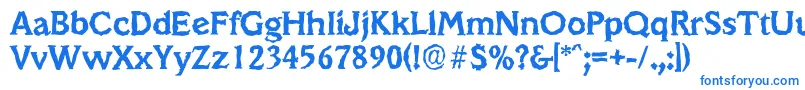 VeracruzrandomBold Font – Blue Fonts on White Background