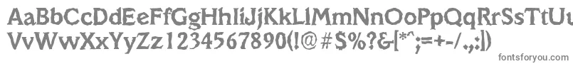VeracruzrandomBold-fontti – harmaat kirjasimet valkoisella taustalla