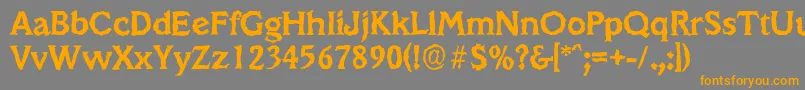VeracruzrandomBold Font – Orange Fonts on Gray Background