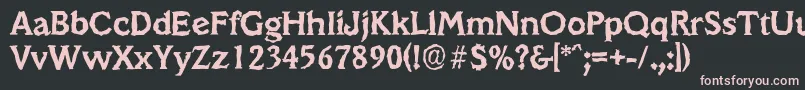 VeracruzrandomBold Font – Pink Fonts on Black Background