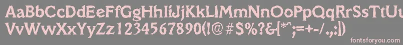 VeracruzrandomBold Font – Pink Fonts on Gray Background