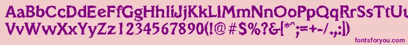 VeracruzrandomBold Font – Purple Fonts on Pink Background