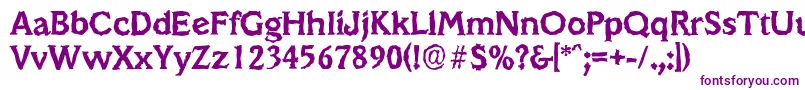 VeracruzrandomBold Font – Purple Fonts on White Background
