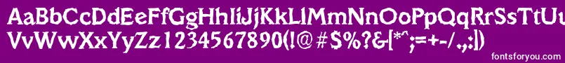 Шрифт VeracruzrandomBold – белые шрифты на фиолетовом фоне