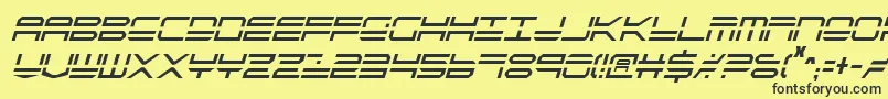 Qstrike2ic Font – Black Fonts on Yellow Background