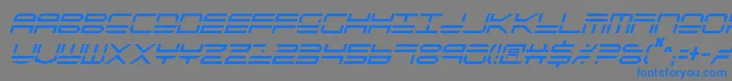 Qstrike2ic Font – Blue Fonts on Gray Background
