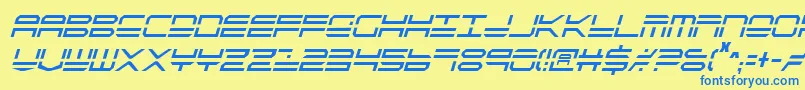 Шрифт Qstrike2ic – синие шрифты на жёлтом фоне