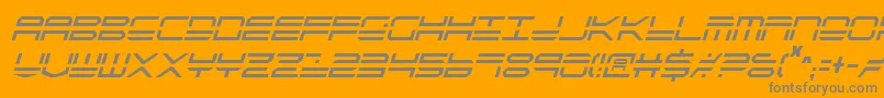 Qstrike2ic-Schriftart – Graue Schriften auf orangefarbenem Hintergrund