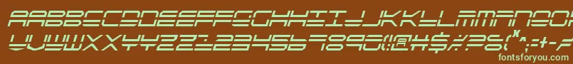 Шрифт Qstrike2ic – зелёные шрифты на коричневом фоне