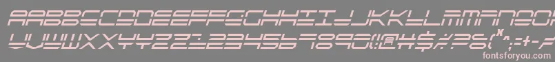 Qstrike2ic-Schriftart – Rosa Schriften auf grauem Hintergrund