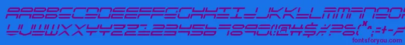 Qstrike2ic Font – Purple Fonts on Blue Background