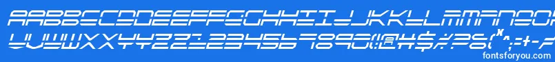 Шрифт Qstrike2ic – белые шрифты на синем фоне