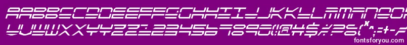 Weitere Informationen zur Qstrike2ic-Schriftart Qstrike2ic-Schriftart – Weiße Schriften auf violettem Hintergrund