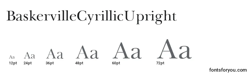 Größen der Schriftart BaskervilleCyrillicUpright