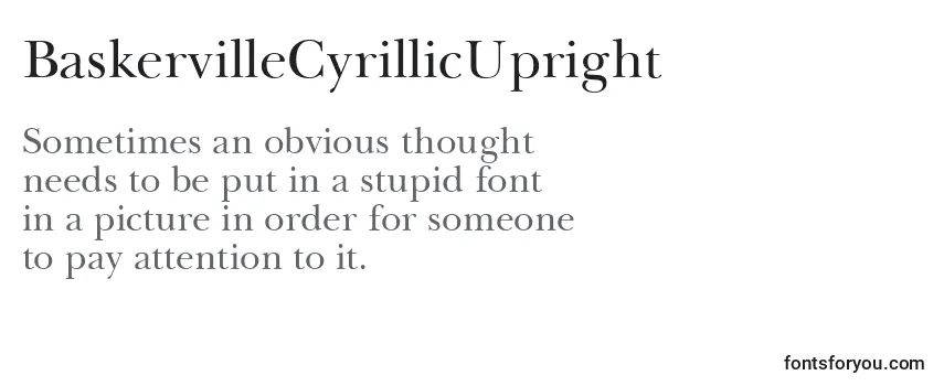 Review of the BaskervilleCyrillicUpright Font