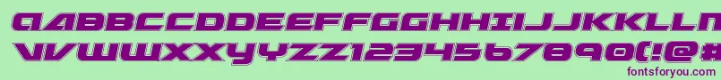 フォントGraymalkinacademy – 緑の背景に紫のフォント