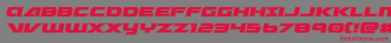 フォントGraymalkinacademy – 赤い文字の灰色の背景