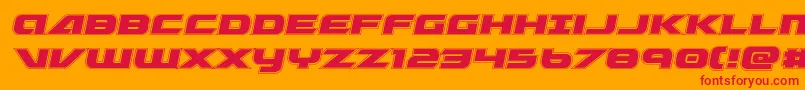 フォントGraymalkinacademy – オレンジの背景に赤い文字