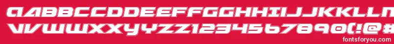 Fonte Graymalkinacademy – fontes brancas em um fundo vermelho