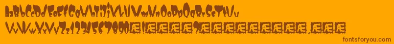 NumskullBrk Font – Brown Fonts on Orange Background