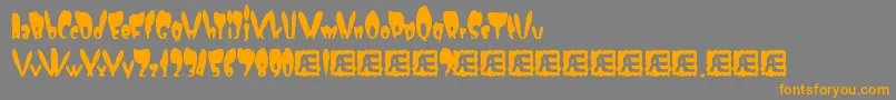 NumskullBrk Font – Orange Fonts on Gray Background